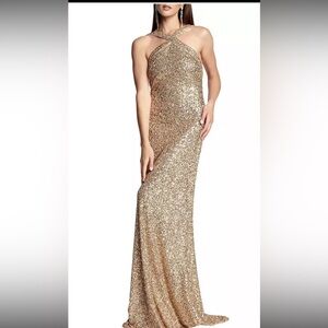 Stunning gold sequin dress. Perfect for the holidays or Vegas. Never worn!